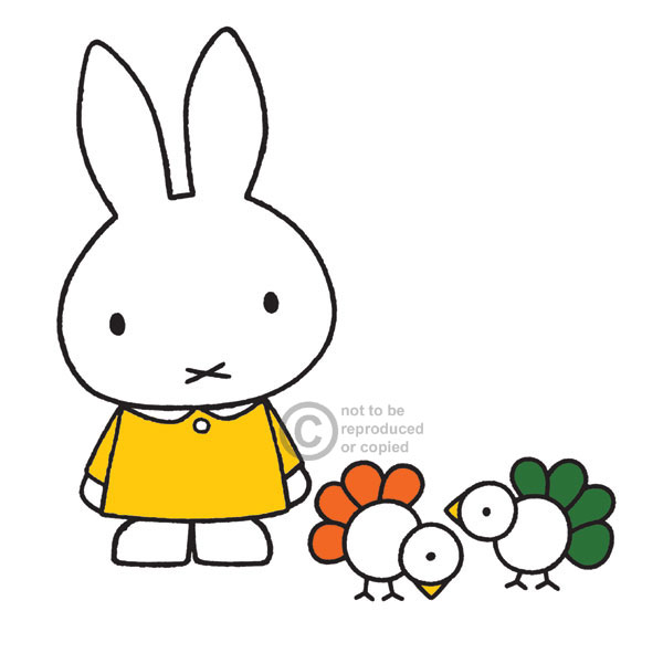 Miffy with two birds by Dick Bruna