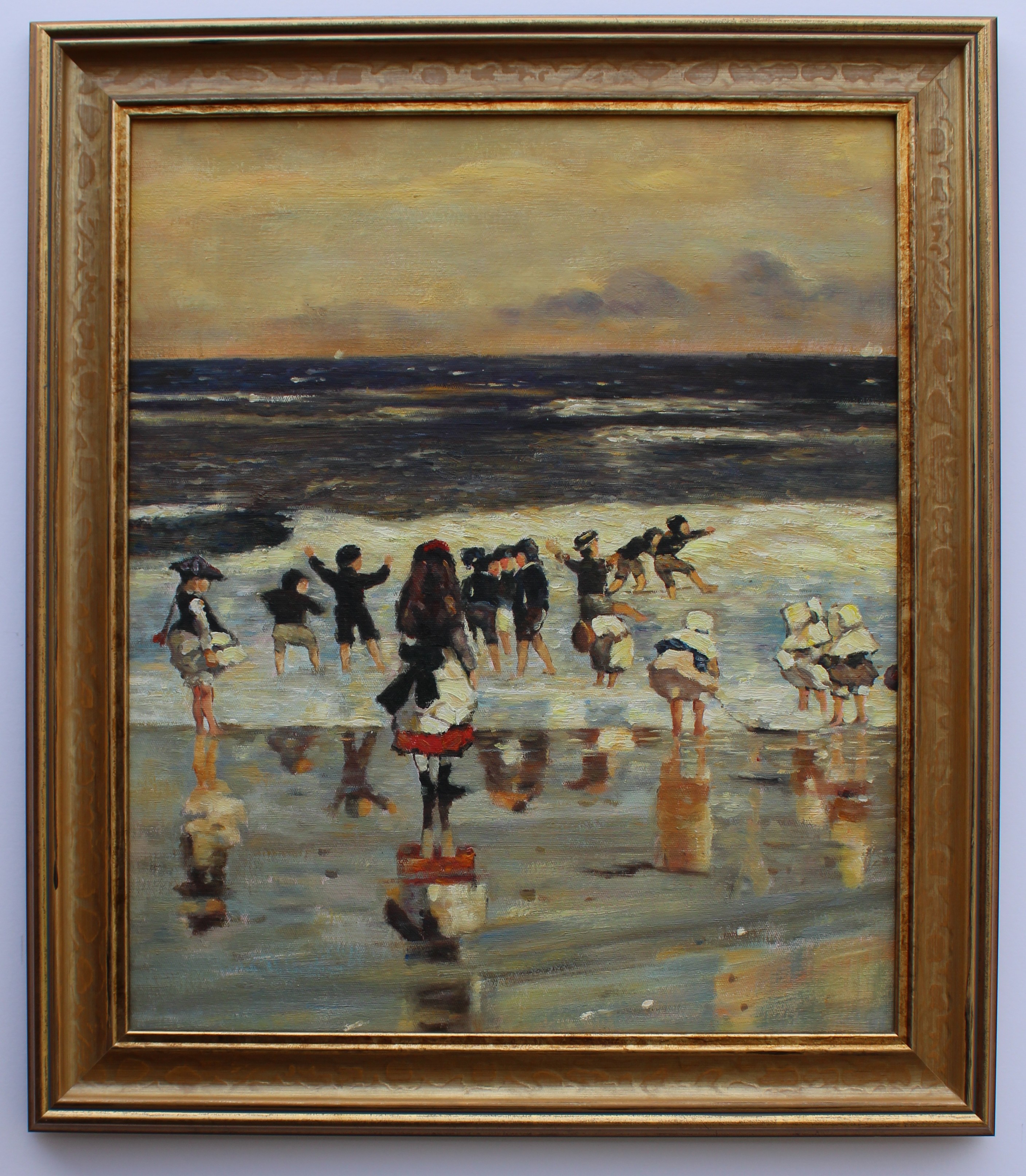 Beach Scene 1869 by After Winslow Homer