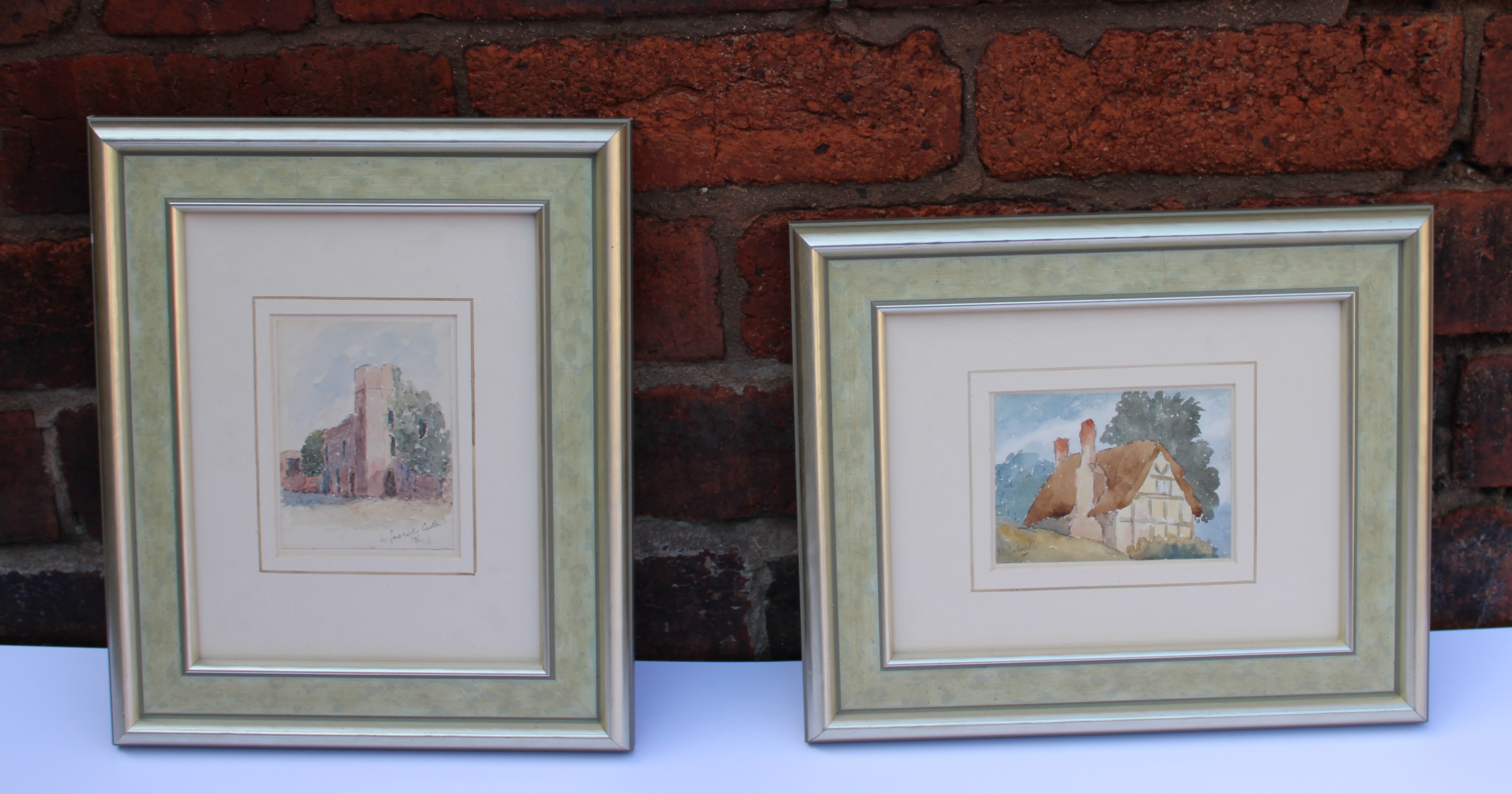 Pair of Watercolours  by Oliver Baker