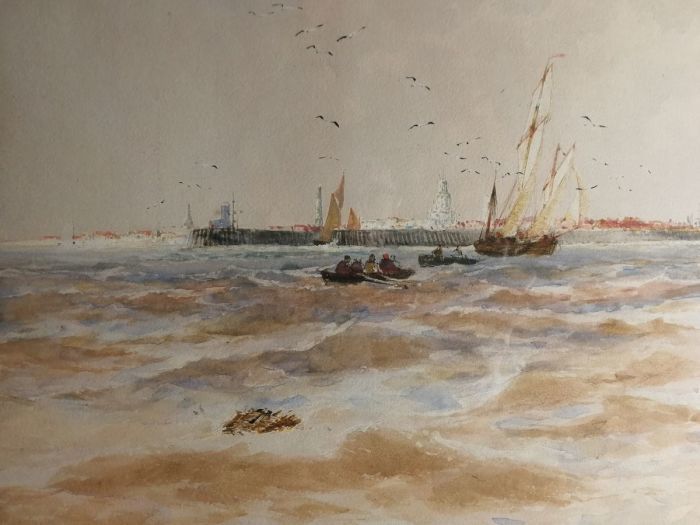 Off Calais by Thomas Bush Hardy