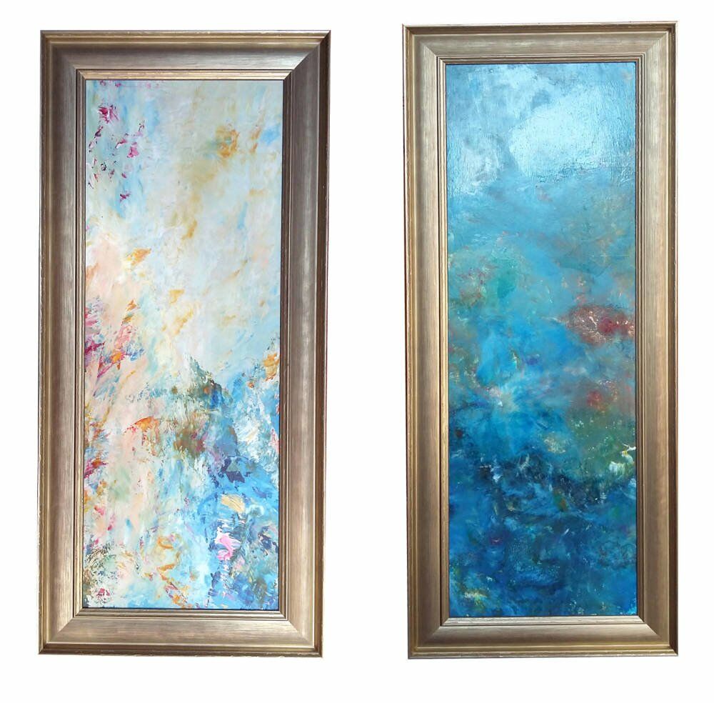 Abstract painting paintings framed
