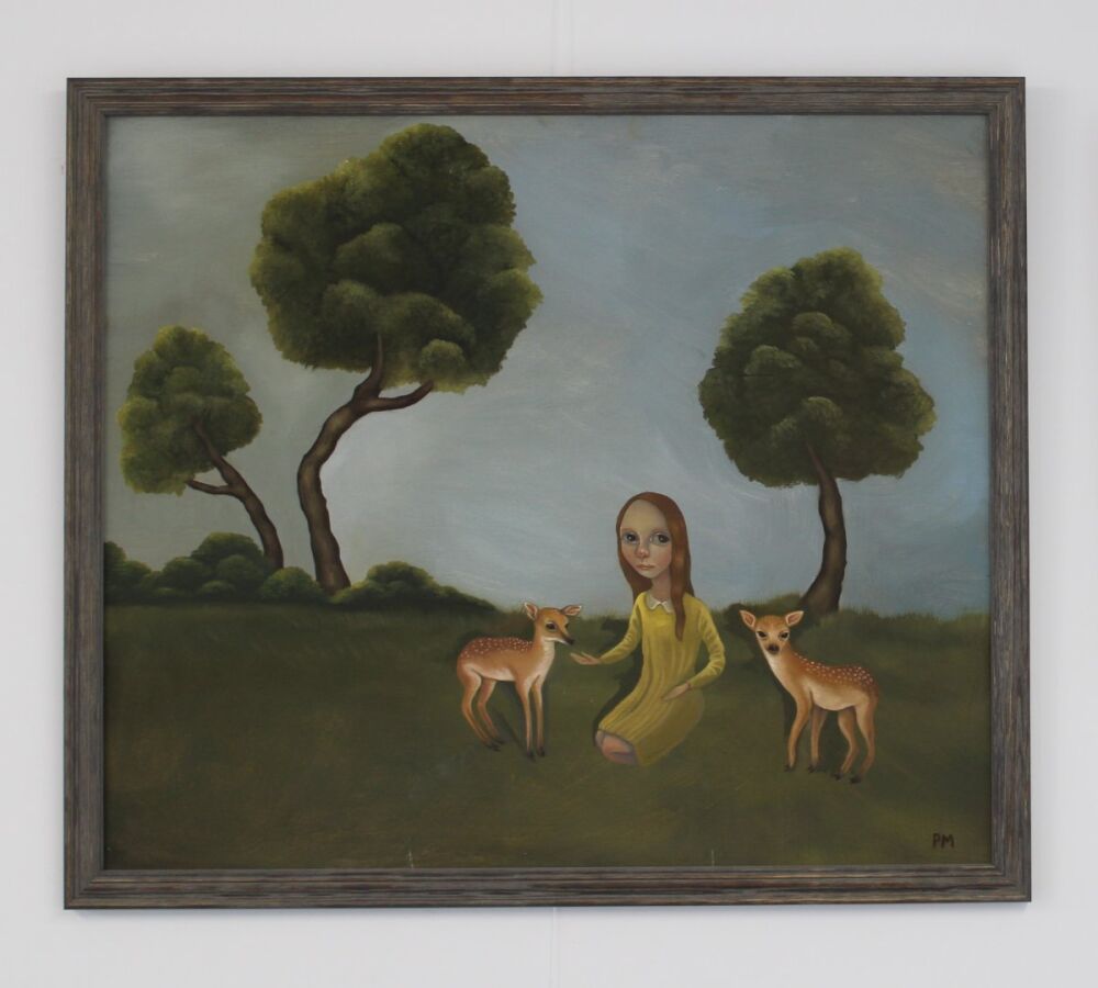 Acrylic Painting of Folk Art