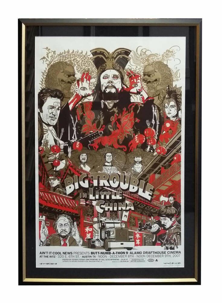 Big Trouble in Little China - Tyler Stout print - cinema room display