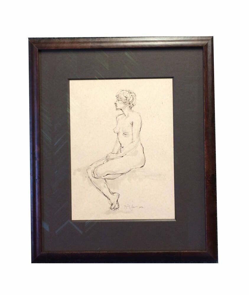 Ink Sketch of Female Nude