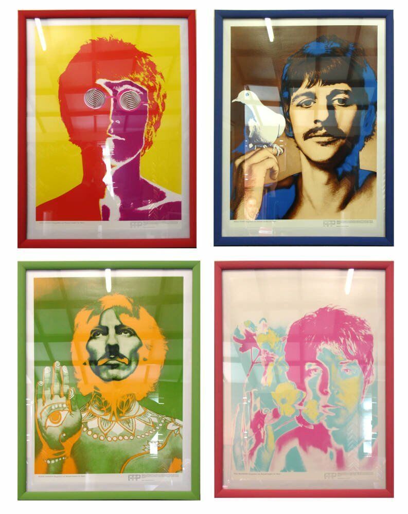 Set of Four Beatles Posters