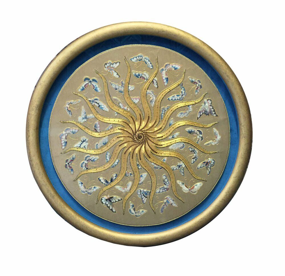 Round Frame for Intricate Gold Embroidery