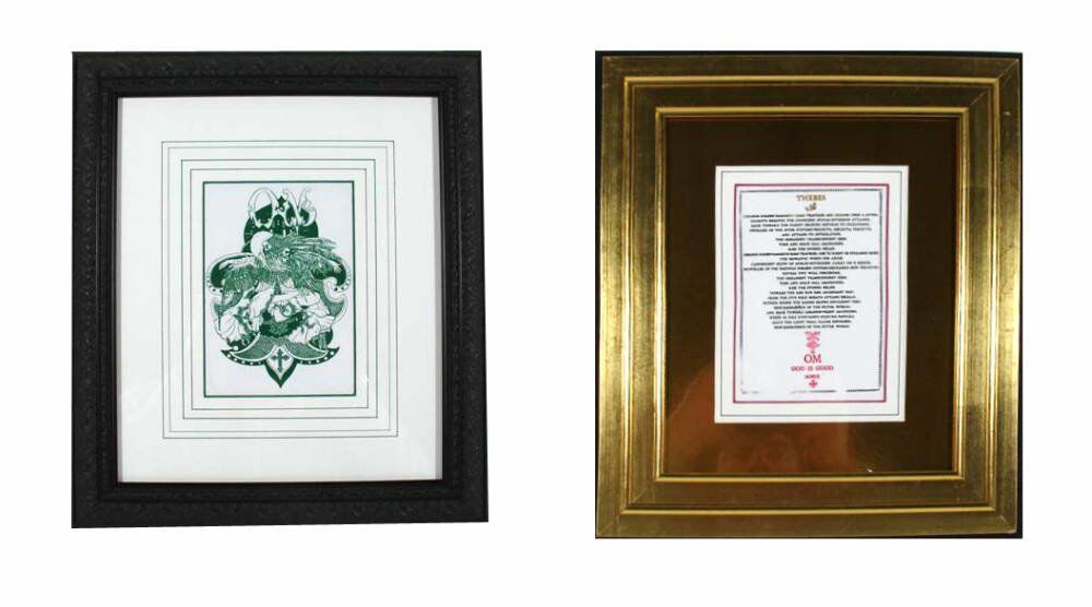 Custom mount decoration- OM Tarot card framed