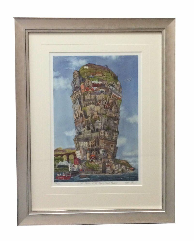 Matthew Ellwood prints tower illustration - Limited Edition Framing