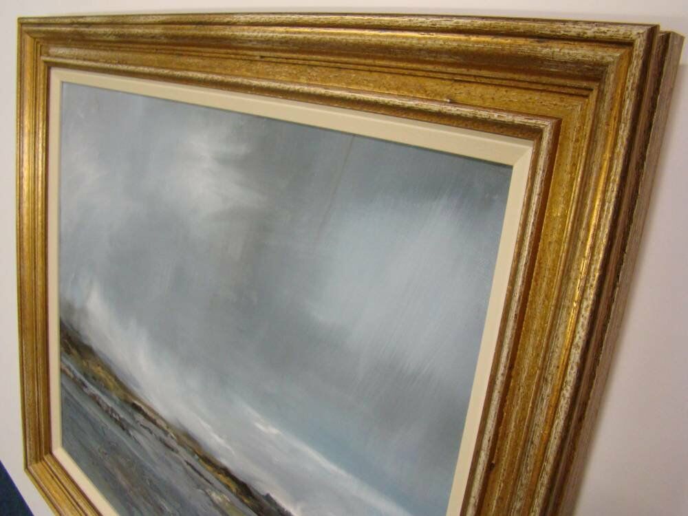 Oil Painting Framing - bevelled slip for oil on board 