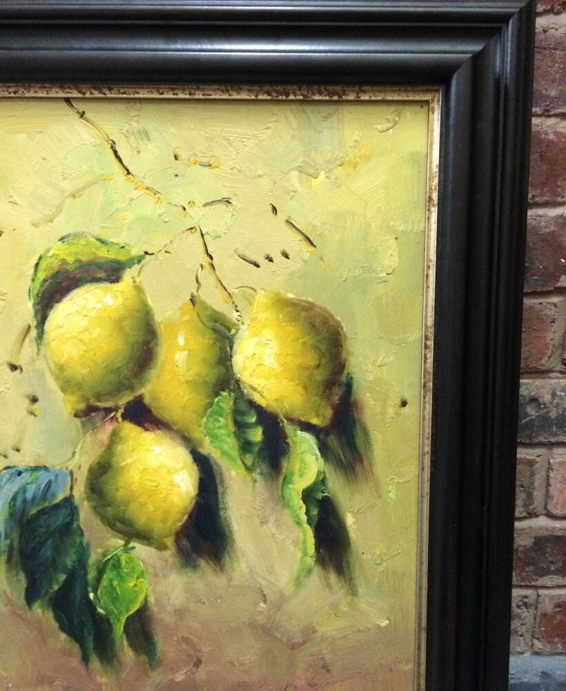 Derbyshire framing - Lemons Still Life painting