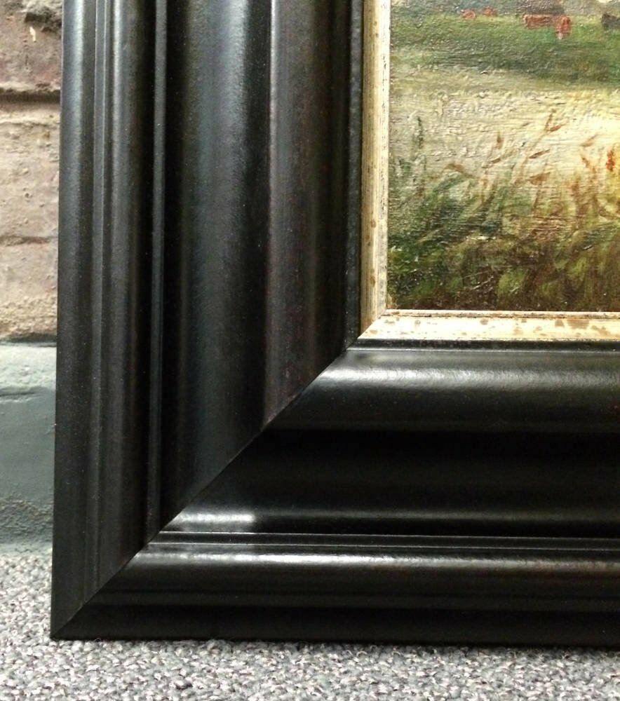 Oil Painting Framing - small painting with wide frame 