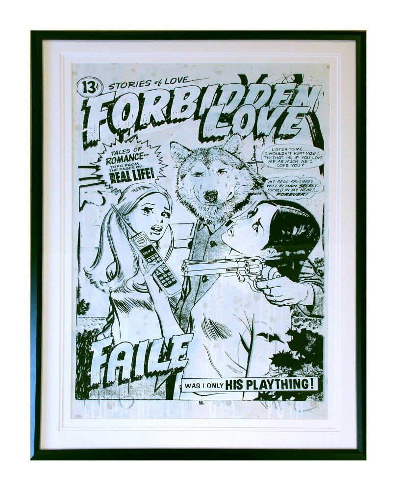 Illustration framed -forbidden love - Poster Framing