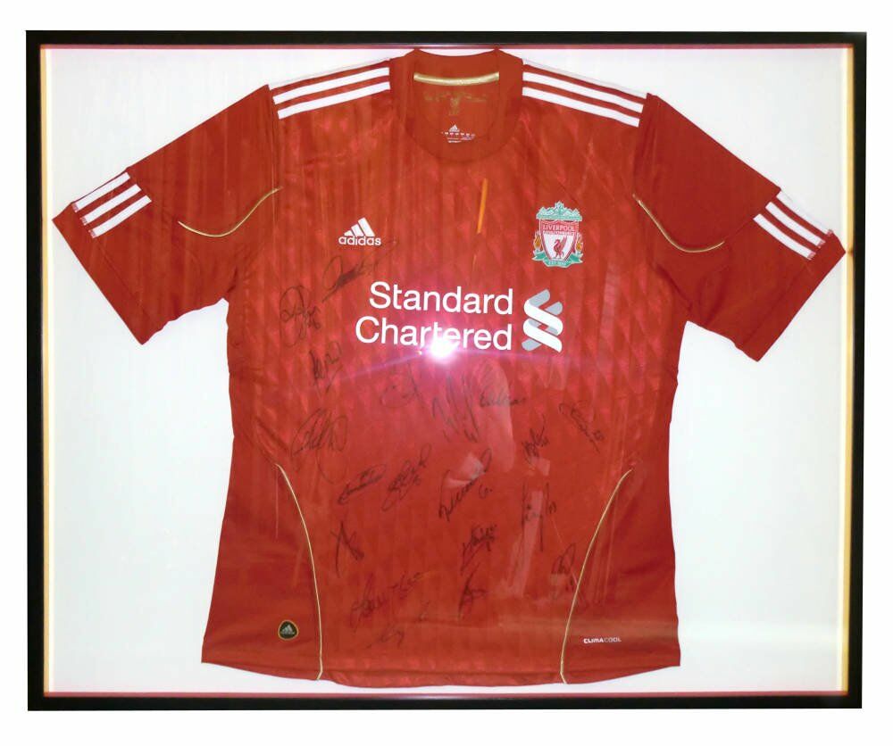 Sports and Football Shirt Framing - signed Liverpool shirt