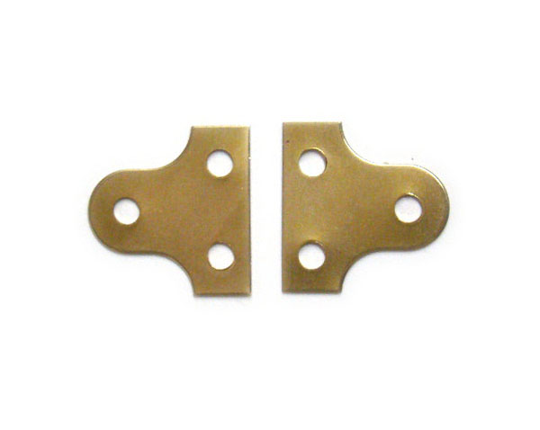 32mm Brass Plated Slotted Mirror Plates