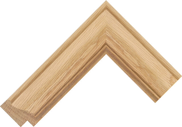 Corner sample of Natural Reverse Oak Frame Moulding