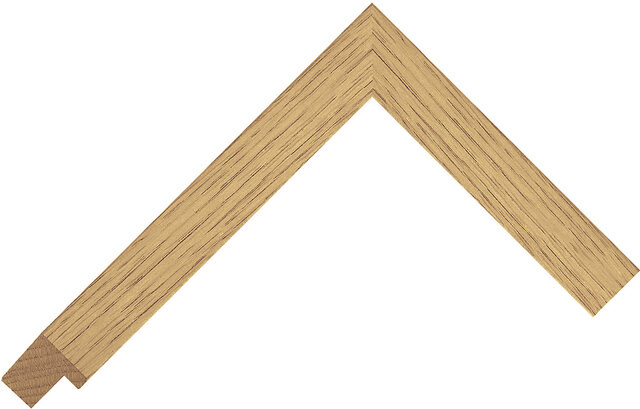 Corner sample of Natural Flat Oak Frame Moulding