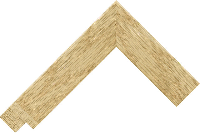 Corner sample of Natural Flat Oak Frame Moulding