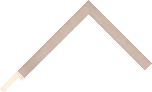 Corner sample of Silver Flat Jelutung Frame Moulding