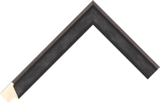 Picture Frame Moulding 203073101 - Black/Pewter - 23mm wide x 24mm deep