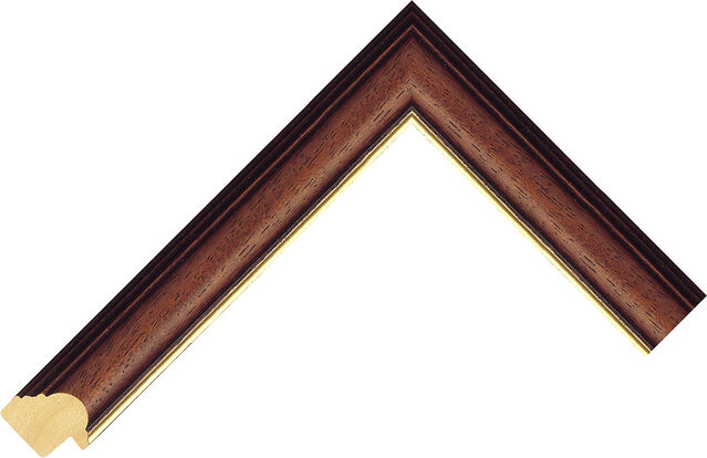 Picture Frame Moulding 203650010 - Walnut - 26mm wide x 20mm deep