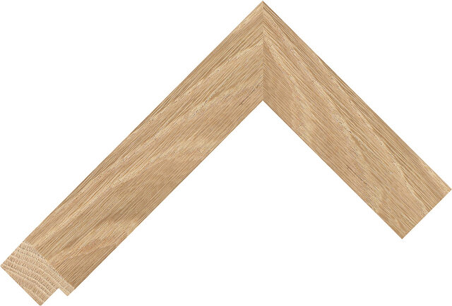 Corner sample of Natural Flat Oak Frame Moulding