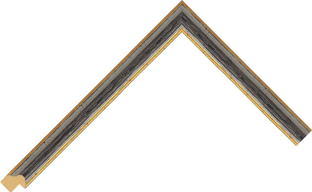 Picture Frame Moulding 213203000 - Blue/Gold - 15mm wide x 14mm deep