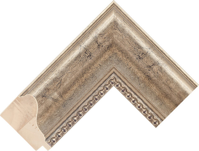 Picture Frame Moulding 213348000 - Silver - 65mm wide x 43mm deep