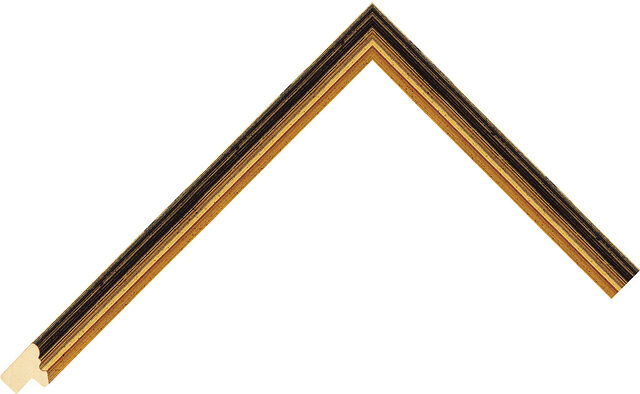 Picture Frame Moulding 214600012 - Gold - 15mm wide x 17mm deep