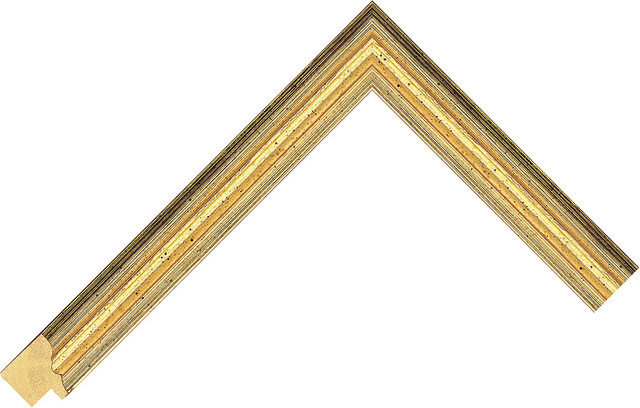 Picture Frame Moulding 214600034 - Gold - 21mm wide x 19mm deep