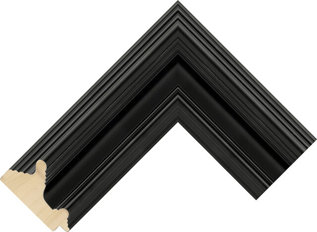 Picture Frame Moulding 216167000 - Black - 80mm wide x 42mm deep