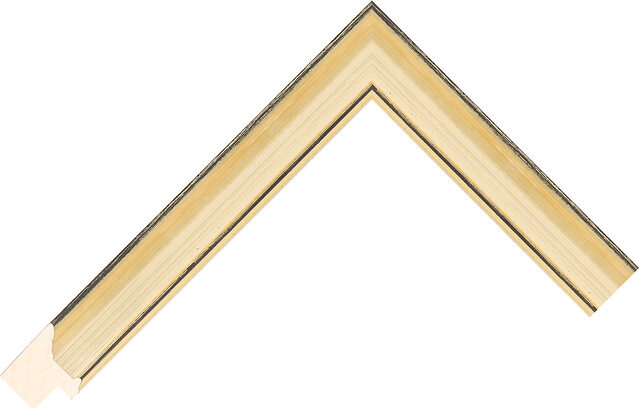 Picture Frame Moulding 218140720 - Pale Gold - 23mm wide x 25mm deep