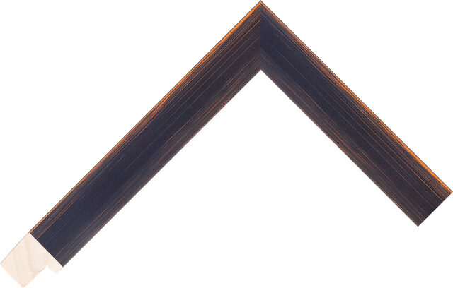 Picture Frame Moulding 232170471 - Black/Orange - 22mm wide x 23mm deep