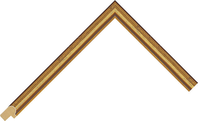 Picture Frame Moulding 233250500 - Gold - 13mm wide x 17mm deep