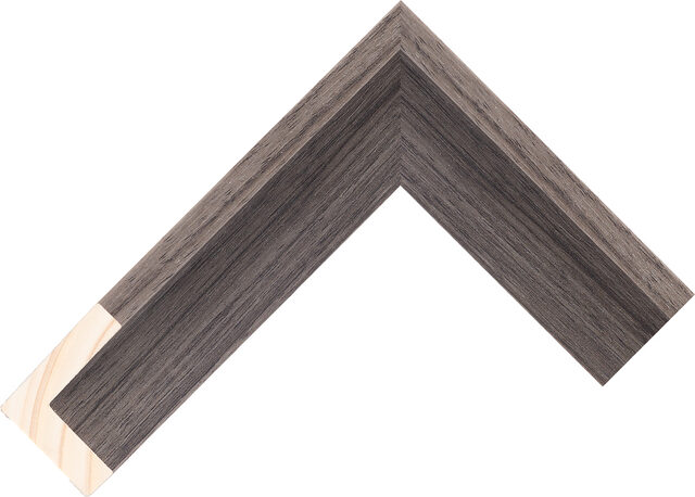 Corner sample of Anthracite Grey Float Pine Frame Moulding