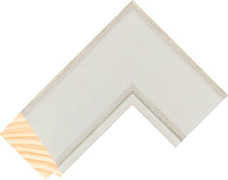 Corner sample of Silver Bevel Taeda Pine Frame Moulding