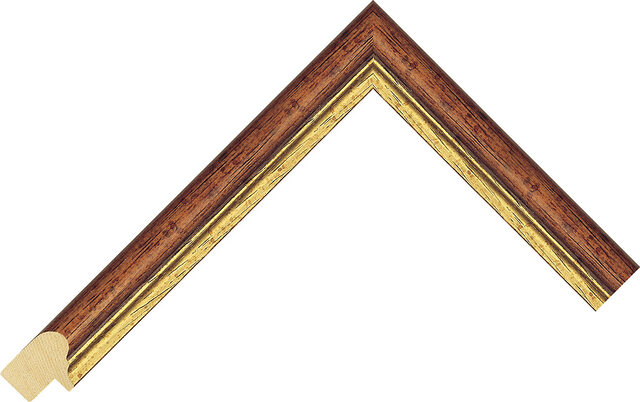 Picture Frame Moulding 270310000 - Walnut - 21mm wide x 24mm deep