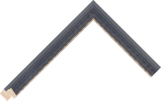 Picture Frame Moulding 270921027 - Black/GSE - 21mm wide x 20mm deep