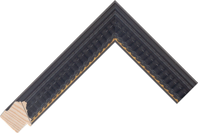 Picture Frame Moulding 271931027 - Black/GSE - 34mm wide x 30mm deep