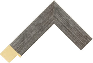 Corner sample of Pewter Flat Aspen FJ Frame Moulding
