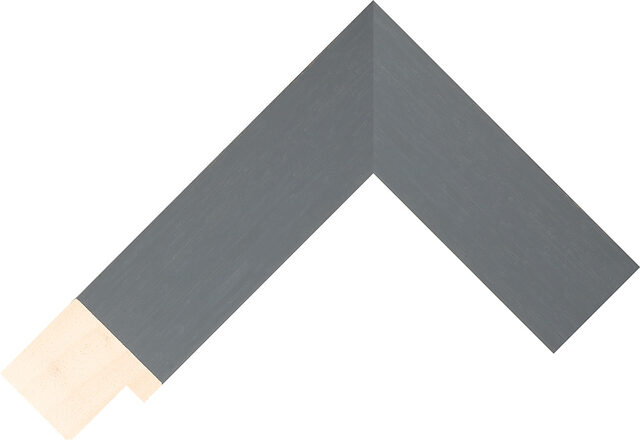 Corner sample of Grey Flat Ayous Frame Moulding