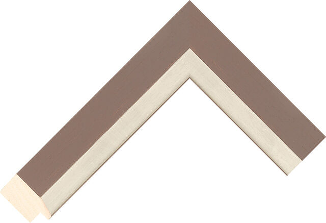 Picture Frame Moulding 336230474 - Brown/Silver - 37mm wide x 17mm deep