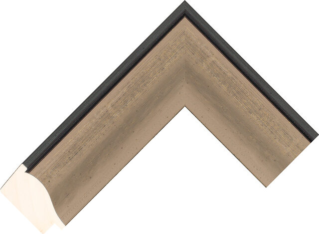 Picture Frame Moulding 340542712 - Pewter/Black - 50mm wide x 25mm deep