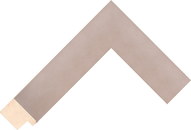 Corner sample of Silver Flat Jelutung Frame Moulding