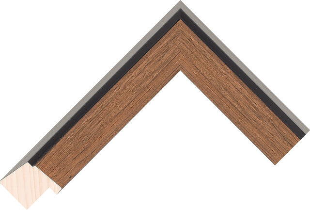 Picture Frame Moulding 373353150 - Mahogany/Black - 35mm wide x 30mm deep