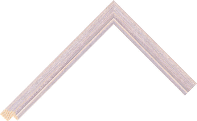 Corner sample of Mauve Reverse Pine Frame Moulding