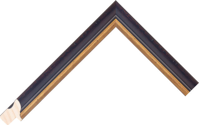 Picture Frame Moulding 386232001 - Mahogany/Gold - 20mm wide x 29mm deep