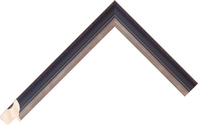 Picture Frame Moulding 386232002 - Mahogany/Silver - 20mm wide x 29mm deep