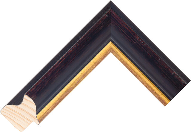Picture Frame Moulding 387403001 - Mahogany/Gold - 40mm wide x 35mm deep
