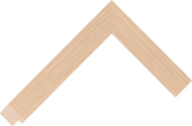 Corner sample of Natural Flat Oak Frame Moulding