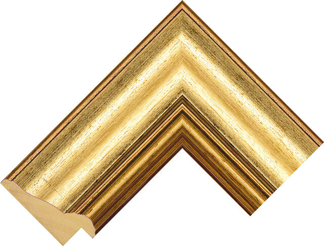 Picture Frame Moulding 410245000 - Gold - 63mm wide x 25mm deep